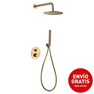Imex Génova Sistema de ducha empotrado (Cartucho del termostato, Oro)