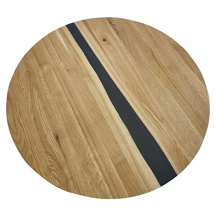 Exclusivholz Tablero de mesa redondo (Roble, Diámetro: 80 cm, Espesor: 2 cm) | BAUHAUS