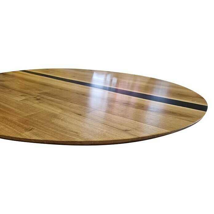 Exclusivholz Tablero de mesa redondo (Roble, Diámetro: 60 cm, Espesor: 2 cm) | BAUHAUS