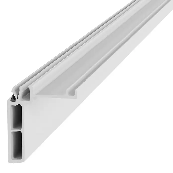 Solid Elements Fensterbankanschlussprofil - 4 x 135 cm, Passend für: Solid Elements Kunststofffenster New Basic - Weißes PVC-Profil, ideal für Fenster- und Türeinfassungen, mit Hohlkammerstruktur für zusätzliche Stabilität und Wärmedämmung.