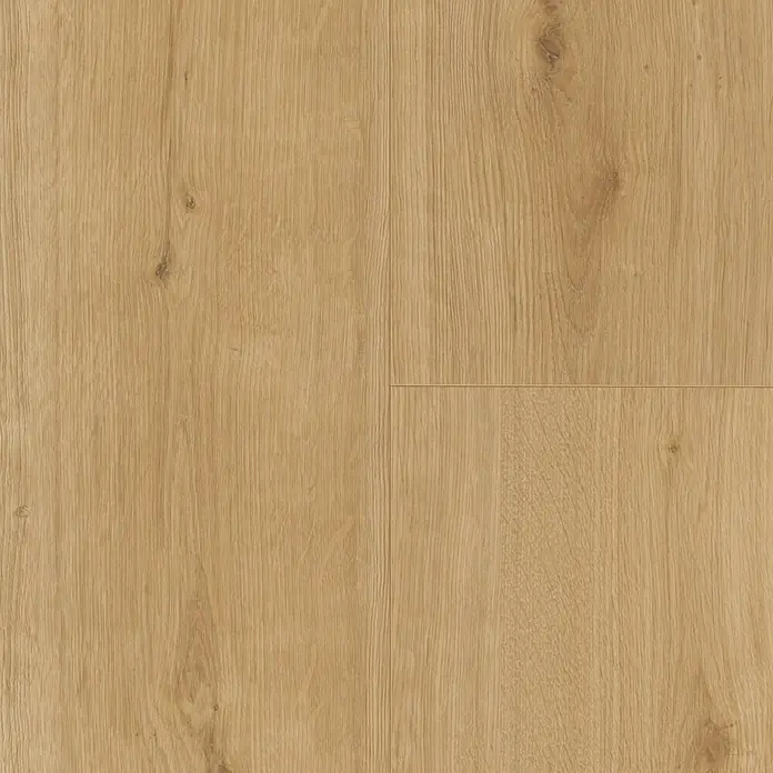 Parador Designbodenmuster Modular ONE Eiche Atmosphere - 200 x 235 x 8 mm, Landhausdiele - Nahaufnahme von hellem Eichenlaminatboden, der die natürliche Maserung und Farbgebung des Holzes zeigt. Perfekt für moderne Wohnräume.
