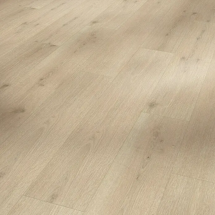 Parador Designbodenmuster Modular ONE Eiche Urban hell - 200 x 194 x 8 mm, Landhausdiele - Helle Holzbodenstruktur. Das Foto zeigt ein elegantes, modernes Holzfußbodendesign, das sich ideal für Inneneinrichtungsprojekte eignet.
