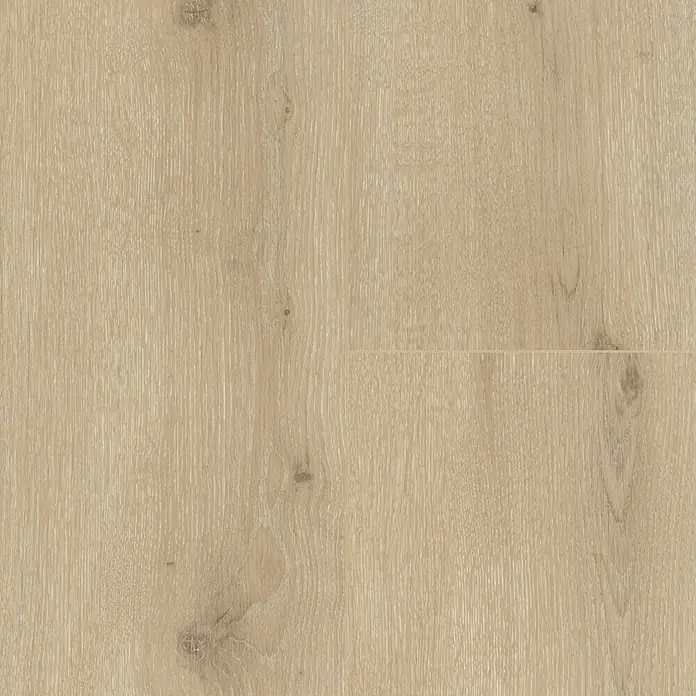 Parador Designbodenmuster Modular ONE Eiche Urban hell - 200 x 235 x 8 mm, Landhausdiele - Nahaufnahme des eleganten hellbraunen Laminatbodens mit natürlicher Holzstruktur und subtilen Astlöchern für ein authentisches Aussehen.