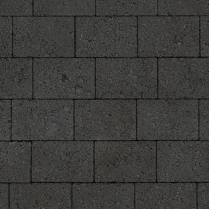 Diephaus Pflasterstein Denton - Anthrazit, 24 x 16 x 6 cm, Rechteckig - Schwarze Pflastersteine zeigen eine robuste Textur und regelmäßige Anordnung für den Außenbereich.