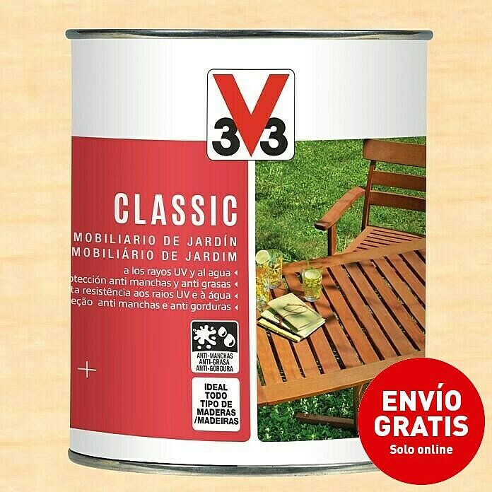 V33 Aceite para teca Classic (Incoloro, 750 ml, Mate)