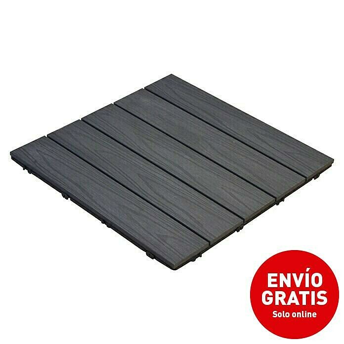Dioco Loseta de WPC (Gris, An x L: 50 x 50 cm, 4 ud.) | BAUHAUS