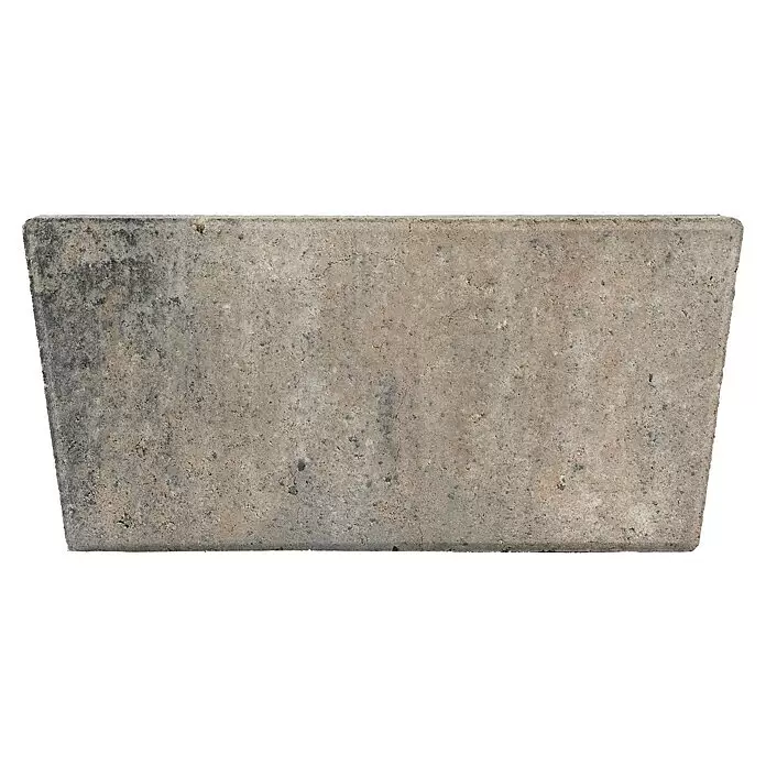 Diephaus Mähstein Flex - 24 x 12 x 4 cm, Muschelkalk, Beton - Rau strukturierter grau-brauner Betonstein.