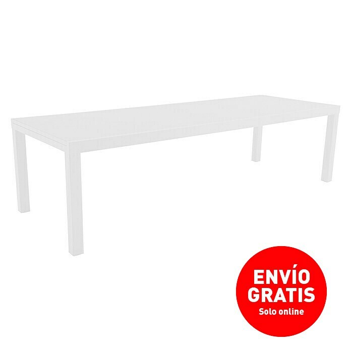 Sunfun Maja Mesa de jardín (L x An x Al: 280 x 100 x 75 cm, Blanco, Extensible) | BAUHAUS