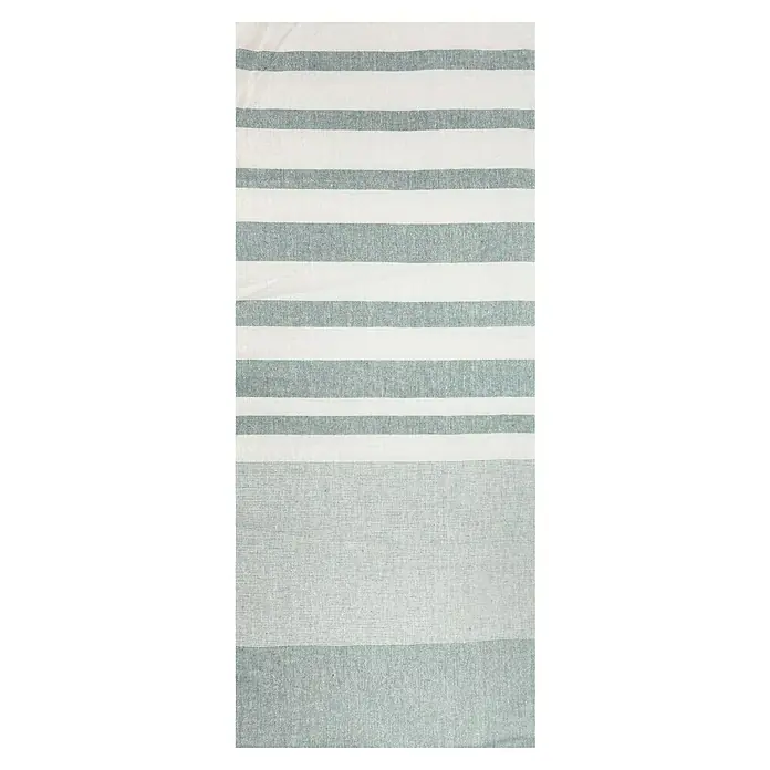 Manta para sofá Raya - 150 x 250 cm, Textil, Verde - Una alfombra de rayas verdes y blancas, una adición sutil pero llamativa a cualquier habitación.
