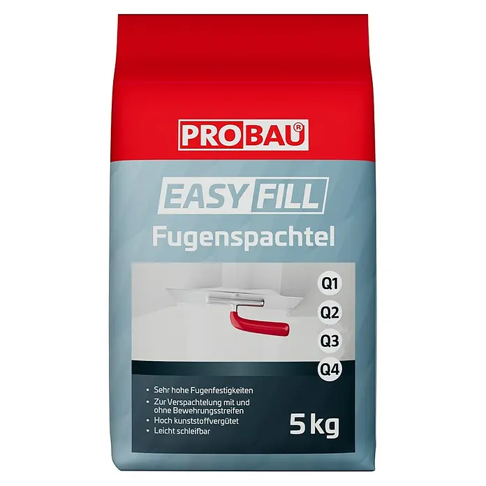 Probau Fugenspachtel Easyfill - 5 kg - PROBAU Easy Fill Fugenspachtel 5 kg. Ideal zum einfachen Füllen von Fugen, hoch kunststoffvergütet und leicht schleifbar für glatte Oberflächen.