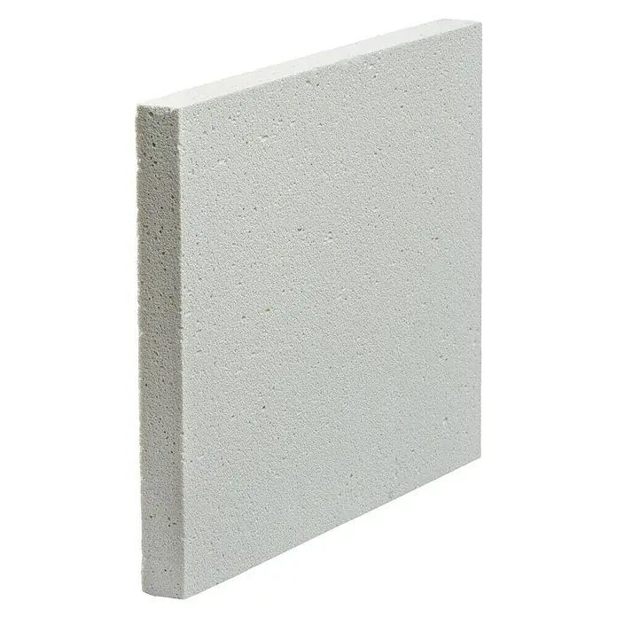 Mineraldämmplatte Multipor Compact Plus - 50 x 39 x 3 cm, 8 Stk. - Nahaufnahme eines Porenbetonsteins in hellem Grau, ideal für Bauprojekte und Wärmedämmung.