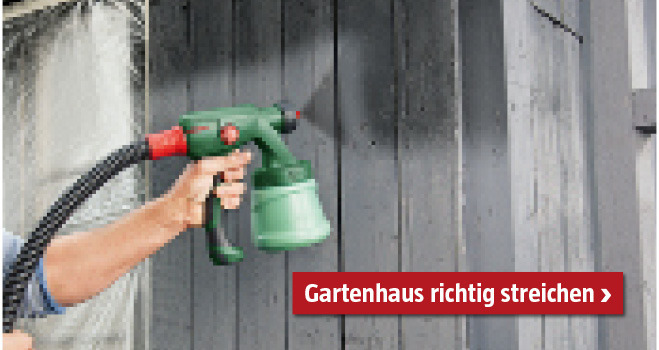 Gartenhaus streichen