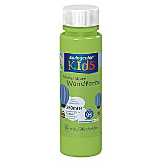 swingcolor KIDS Wandfarbe (Glücksklee, 250 ml, Matt, Konservierungsmittelfrei)