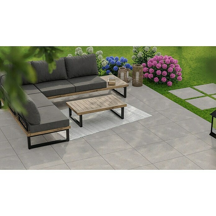 Terasna ploščica Garden Family Lightgrey  (60 x 60 x 2 cm, Mat) | Kamnite ploščice | Talne ploščice | Ploščice | Izdelki | BAUHAUS