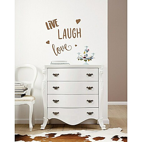 Komar Wandtattoo Live Laugh Love (70 x 50 cm)