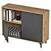 Muebles Pitarch Aparador Anori (L x An x Al: 33 x 112 x 86 cm, Roble Gold/Gris, Número de puertas: 2 ud.) | BAUHAUS