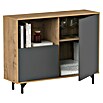 Muebles Pitarch Aparador Anori (L x An x Al: 33 x 112 x 86 cm, Roble Gold/Gris, Número de puertas: 2 ud.) | BAUHAUS