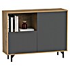 Muebles Pitarch Aparador Anori (L x An x Al: 33 x 112 x 86 cm, Roble Gold/Gris, Número de puertas: 2 ud.) | BAUHAUS
