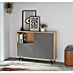 Muebles Pitarch Aparador Anori (L x An x Al: 33 x 112 x 86 cm, Roble Gold/Gris, Número de puertas: 2 ud.) | BAUHAUS