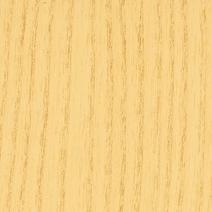 SCHÖNER WOHNEN-Farbe Pep up Renovierfarbe für Kindermöbel und -spielzeug - Farblos, 1 l, Seidenmatt - Nahaufnahme eines Holzfurniers mit geraden Maserungslinien in warmen Gelb- und Brauntönen.