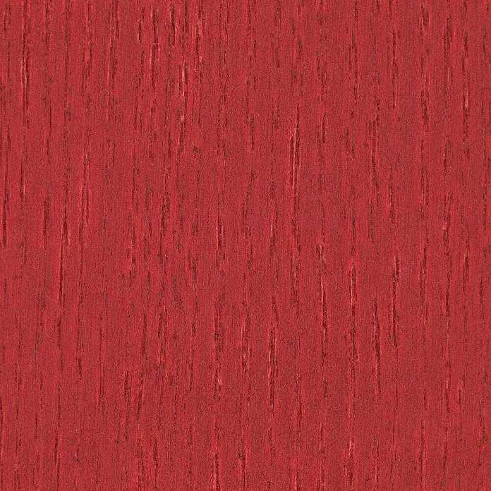 swingcolor Premium Holzlasur - Kirschrot, 750 ml, Seidenglänzend - Detailaufnahme von rotem Holzfurnier mit feiner Maserung, ideal für Möbel- und Innenausbauprojekte. Die Textur verleiht Wärme und Eleganz.