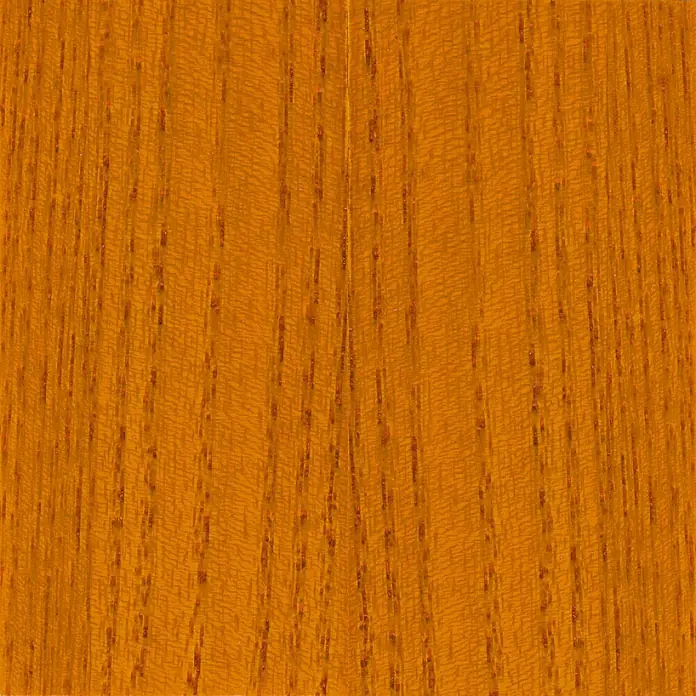 swingcolor Premium Holzlasur - Oregon Pine/Honig, 750 ml, Seidenglänzend - Nahaufnahme von Eichenholz mit feiner Maserung. Die warmen Farbtöne verleihen dem Holz eine natürliche Eleganz. Ideal für Möbel und Innenausbau.