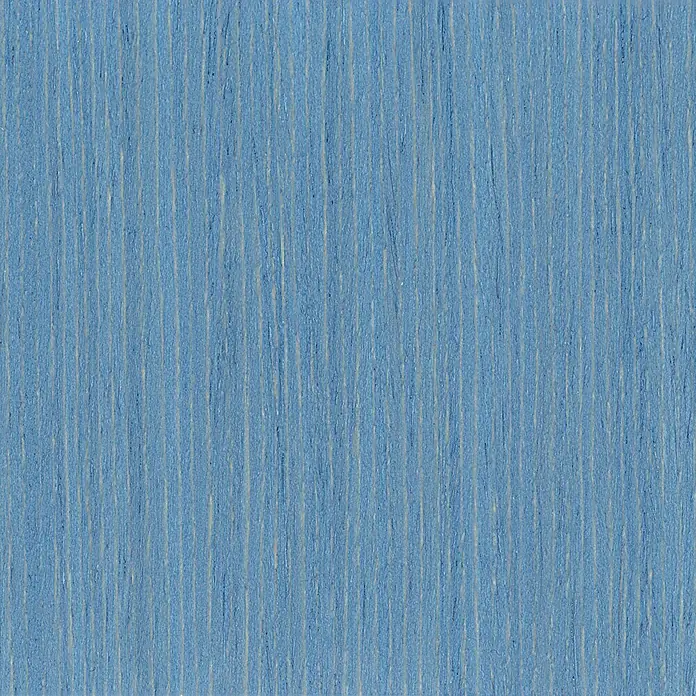 swingcolor Premium Holzlasur - Aquablau, 750 ml, Seidenglänzend - Dieses Bild zeigt eine Nahaufnahme von hellblauem strukturiertem Vinylbodenbelag mit vertikalen Linien, die an Holzmaserung erinnern.