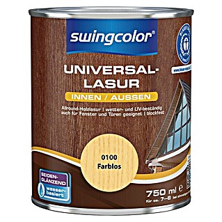 swingcolor Universal-Lasur (Farblos, 750 ml, Seidenglänzend, Wasserbasiert)