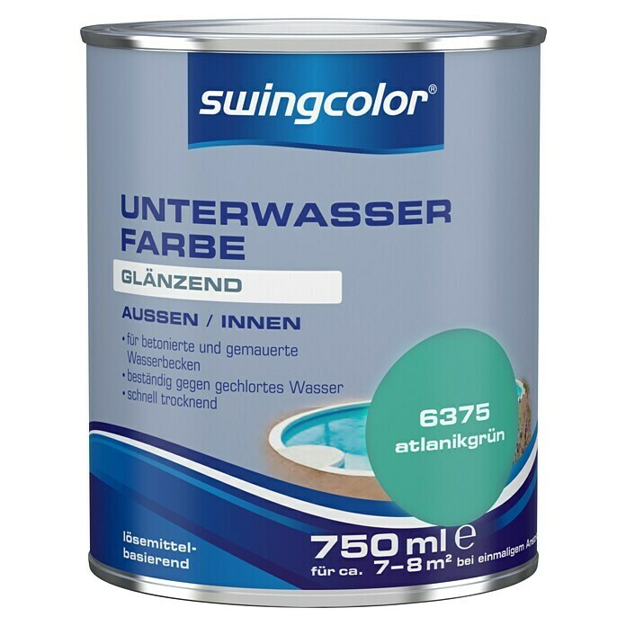 swingcolor Unterwasserfarbe (Atlantikgrün, 750 ml, Glänzend)