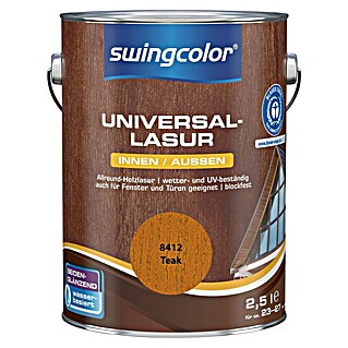 swingcolor Holzlasur (Teak, 2,5 l, Seidenglänzend, Wasserbasiert)
