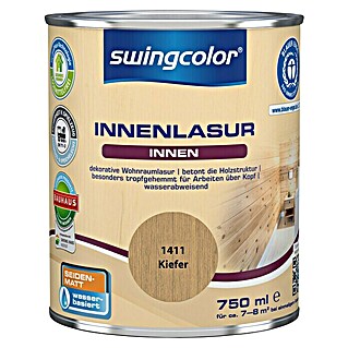 swingcolor Holzlasur Innenlasur (Kiefer, 750 ml, Seidenmatt)