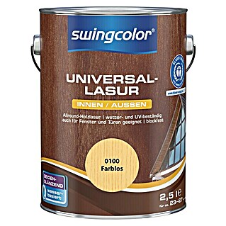 swingcolor Universal-Lasur (Farblos, 2,5 l, Seidenglänzend, Wasserbasiert)