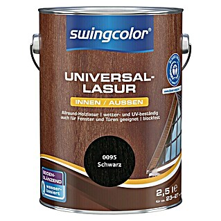 swingcolor Universal-Lasur (Schwarz, 2,5 l, Seidenglänzend, Wasserbasiert)