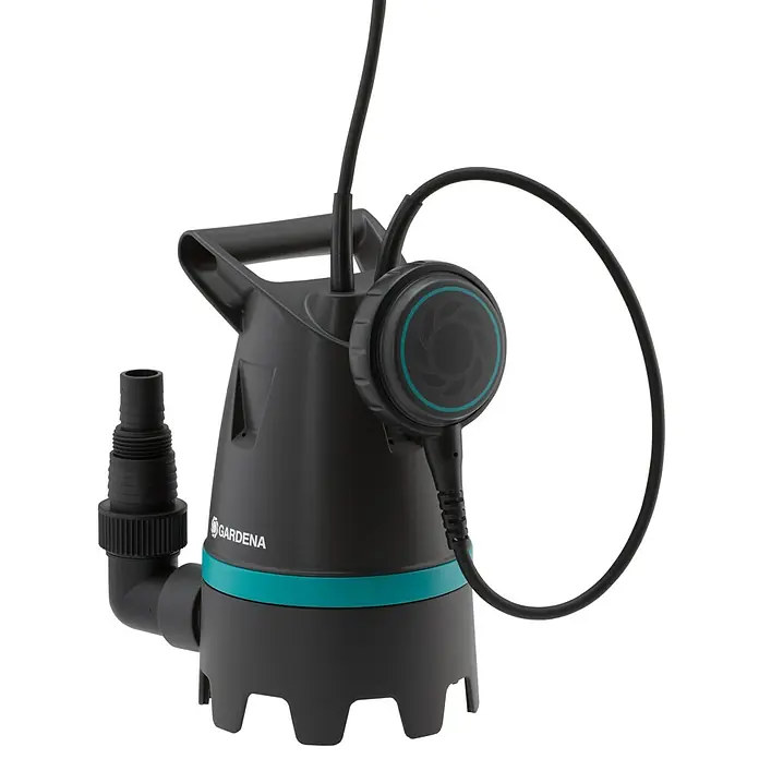 Gardena Schmutzwasserpumpe 10500 Basic Hochwasser-Set - 400 W, Max. Fördermenge: 10.500 l/h, Eintauchtiefe: 7 m - Eine Gardena Schmutzwasser-Tauchpumpe, ideal zum Abpumpen von verschmutztem Wasser aus Teichen oder überfluteten Kellern. Robust und leistungsstark.