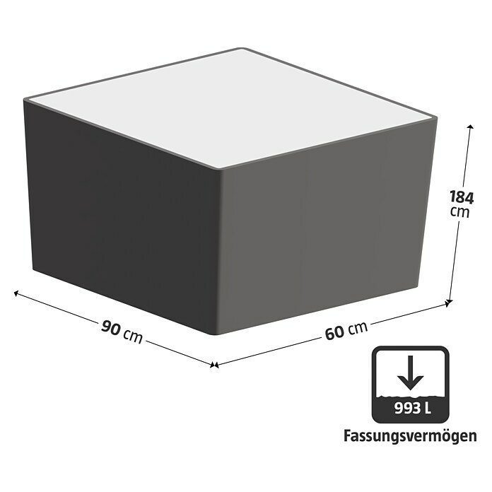 Hochbeet (184 x 90 x 60 cm, Metall) | BAUHAUS