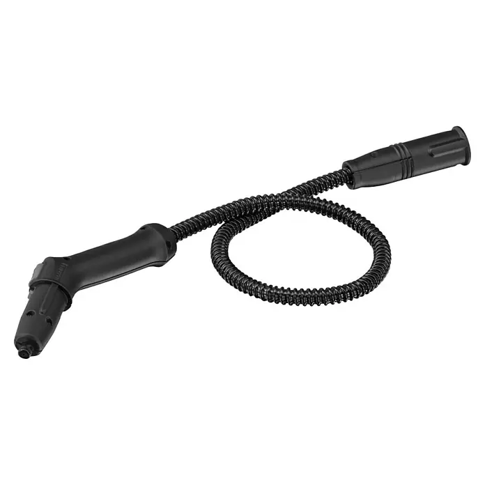 Kärcher Verlängerungsschlauch - Länge: 375 mm - Schwarzer Dampfreiniger-Aufsatz mit flexiblem Schlauch und Düse, ideal für die gezielte Reinigung schwer zugänglicher Stellen im Haushalt.