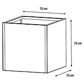 Herstera Garden Pflanzkübel eckig Cube (L x B x H: 70 x 70 x 70 cm, Metall, Anthrazit) | BAUHAUS