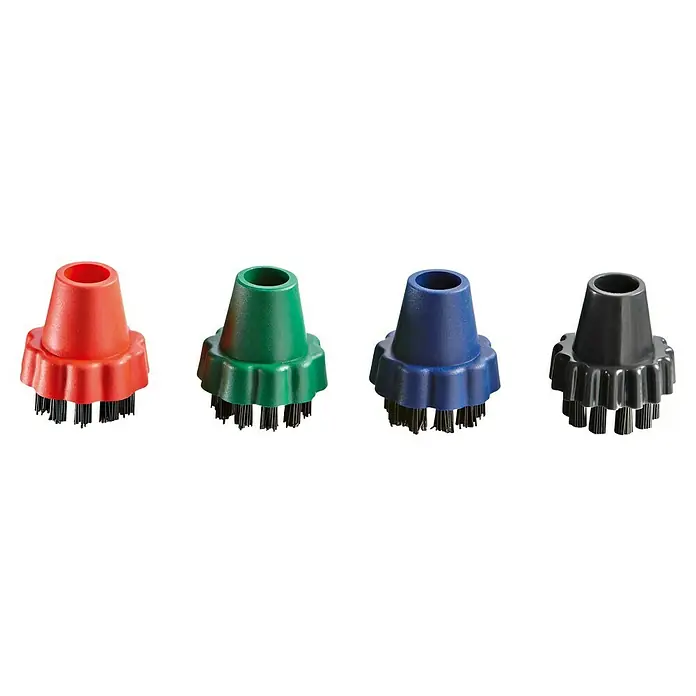 Kärcher Rundbürsten-Set SV - Passend für: Kärcher Dampfsauger SV 7 - Vier farbige Dampfreinigungsbürstenaufsätze, rot, grün, blau und schwarz, für eine effektive und vielseitige Reinigung.