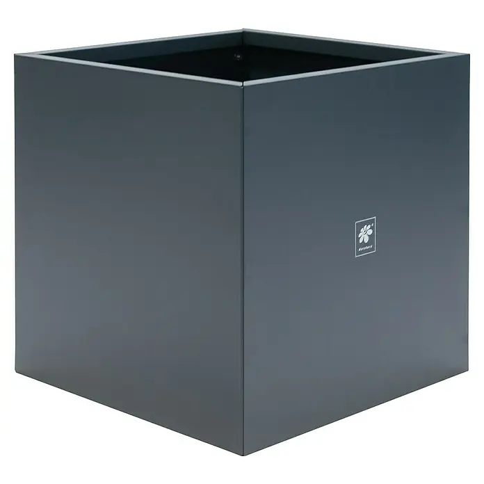 Herstera Garden Pflanzkübel eckig Cube - L x B x H: 50 x 50 x 50 cm - Moderner viereckiger Blumenkübel in Grau, ideal für den Innen- und Außenbereich. Das schlichte Design fügt sich nahtlos in jede Umgebung ein.