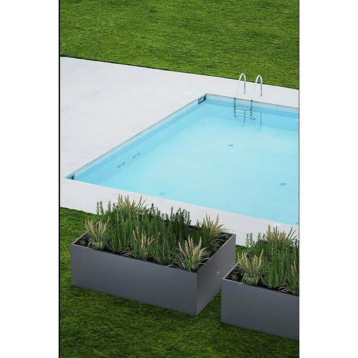 Herstera Garden Pflanzkasten Cube (Außenmaß (L x B x H): 150 x 100 x 50 cm, Metall, Anthrazit) | BAUHAUS
