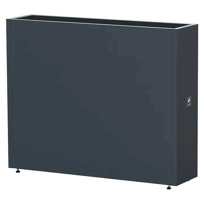 Herstera Garden Pflanzkasten Cube - L x B x H: 100 x 25 x 80 cm - Ein grauer Pflanzkasten aus Metall, ideal für stilvolle Begrünung im Innen- und Außenbereich. Der robuste Blumenkasten bietet ausreichend Platz für Pflanzen.