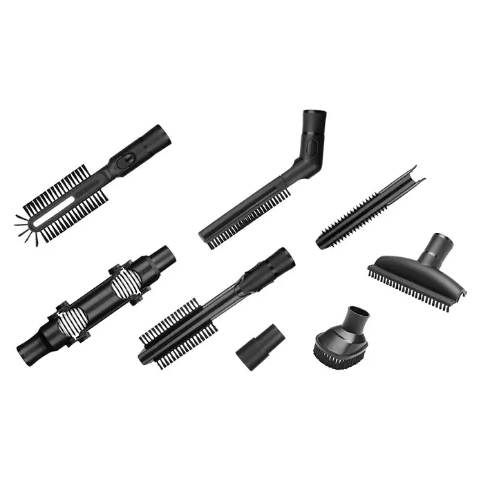 Kärcher Reinigungs-Set VC - Passend für: Kärcher Staubsauger VC 2/VC 3 - Schwarzes Staubsauger-Zubehörset mit verschiedenen Bürstenaufsätzen zum Reinigen von schwer zugänglichen Stellen und Oberflächen.