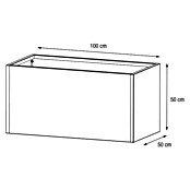 Herstera Garden Pflanzkasten Cube (L x B x H: 100 x 50 x 50 cm, Metall, Anthrazit) | BAUHAUS