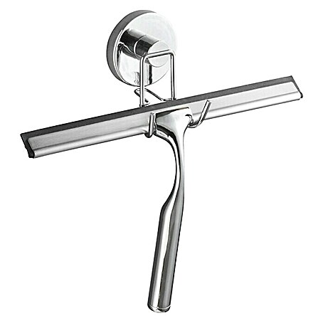 Wenko Bad- & Duschabzieher Vacuum-Loc (Mit Halterung, Silber, Metall)