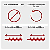 Scheppach Benzin-Heckenschere BHS650 (0,65 kW, Schnittlänge: 560 mm, Max. Aststärke: 27 mm) | BAUHAUS