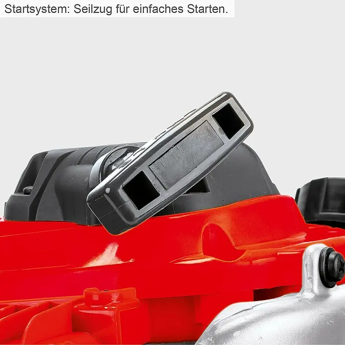 Scheppach Benzin-Heckenschere BHS650 - 0,65 kW, Schnittlänge: 560 mm, Max. Aststärke: 27 mm - Startsystem: Seilzug für einfaches Starten. Der Seilzugmechanismus ermöglicht ein müheloses Anlassen des Geräts. Sehr praktisch und benutzerfreundlich.