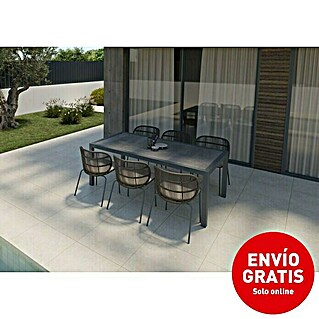 Set de muebles de jardín Mistral (5 pzs., Aluminio/Cerámica, Antracita)