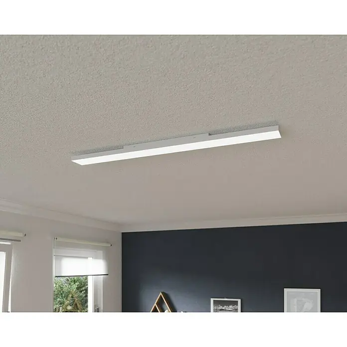 Tween Light LED-Panel Frameless - 35 W, L x B x H: 120 x 10 x 6 cm, Weiß, Mehrfarbig - Eine moderne, längliche LED-Deckenleuchte in Weiß spendet helles Licht im Raum. Minimalistisches Design für zeitgemäße Innenräume.
