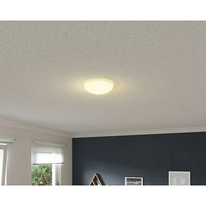 Tween Light LED-Deckenleuchte rund Eco - 11,5 W, Ø x H: 26 x 8,5 cm, Opal/Weiß, Warmweiß - Eine LED-Deckenleuchte mit warmweißem Licht erhellt den Raum und sorgt für eine angenehme Atmosphäre. Die Leuchte ist flach und unauffällig.