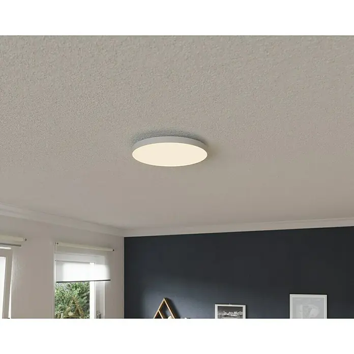 Tween Light LED-Panel rund Frameless - 40 W, Ø x H: 40 x 6 cm, Weiß, Mehrfarbig - Eine moderne LED-Deckenleuchte mit einem runden, weißen Design, die eine helle und gleichmäßige Beleuchtung bietet.